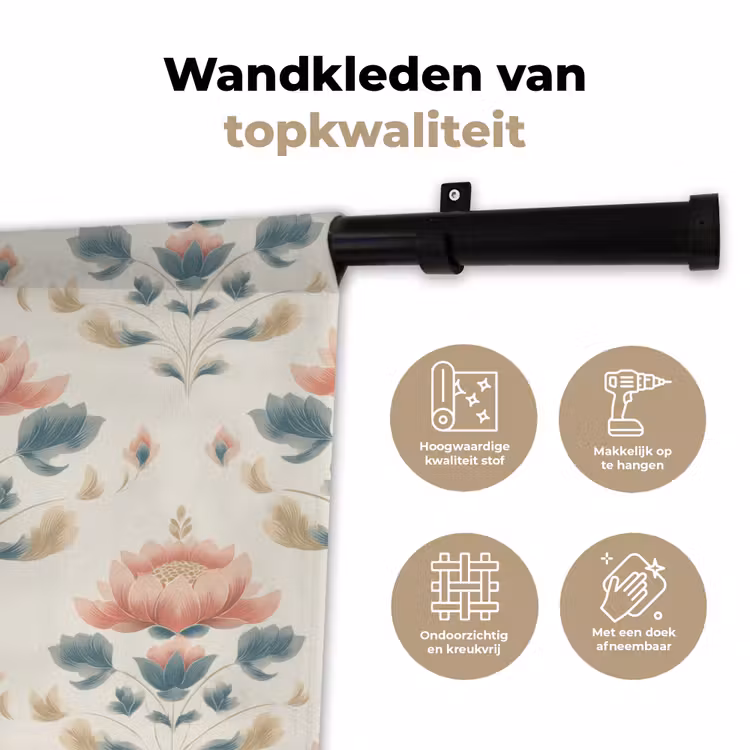 Wandkleed - Lotus - Bloemen - Roze — 3