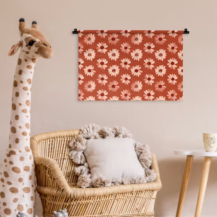 Wandkleed - Madelief - Retro - Terracotta — 5