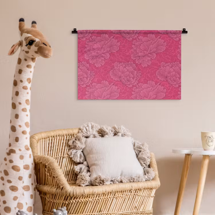 Wandkleed - Pioenrozen - Energiek - Roze — 5