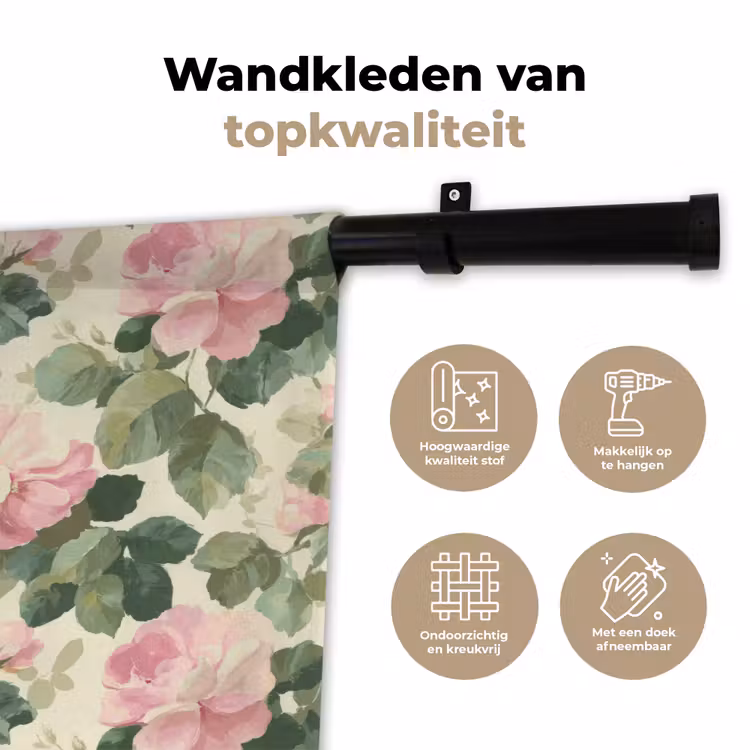 Wandkleed - Rozen - Botanisch - Roze — 3