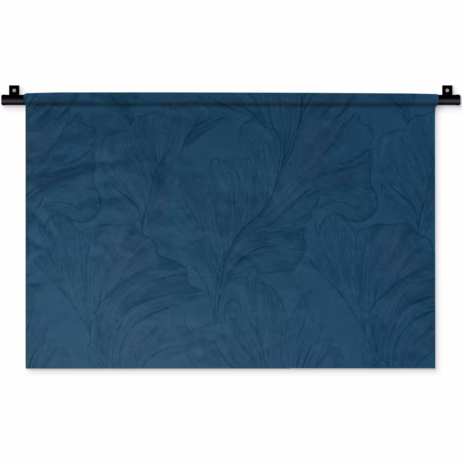 Wandkleed - Abstract - Patroon - Donkerblauw - Elegant — 1