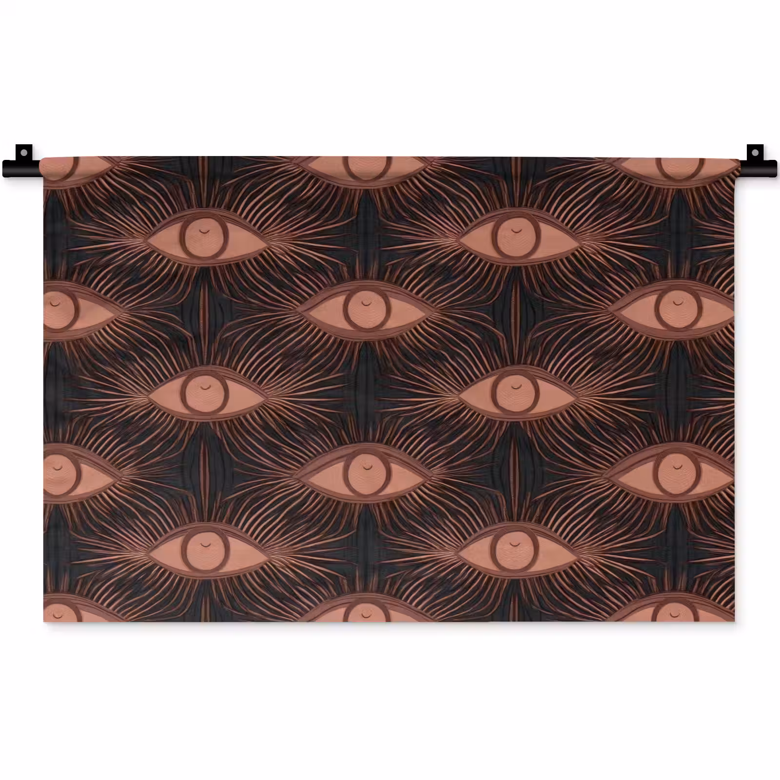 Wandkleed - Boheems - Oog - Bruin — 1