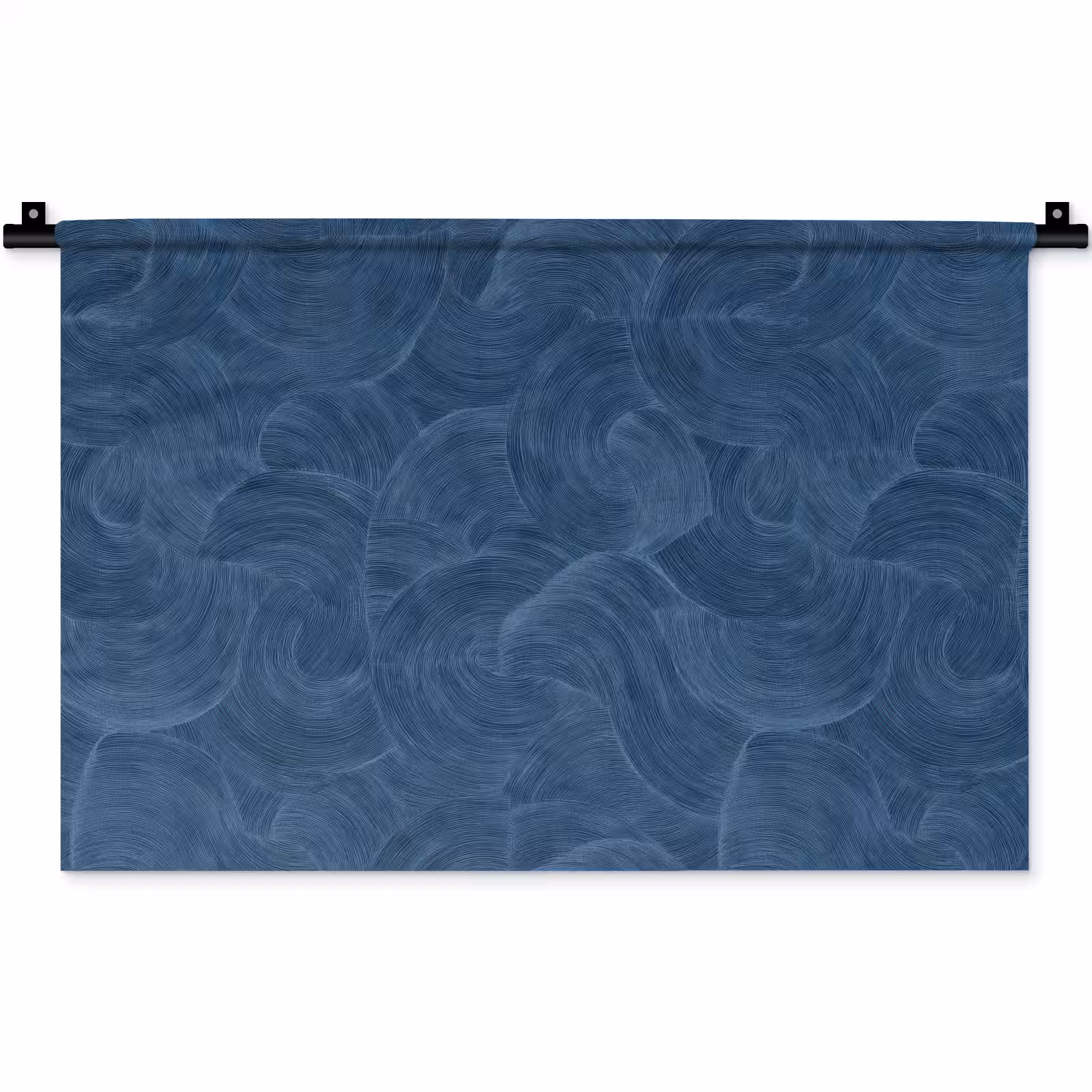 Wandkleed - Golven - Textuur - Patroon - Blauw — 1