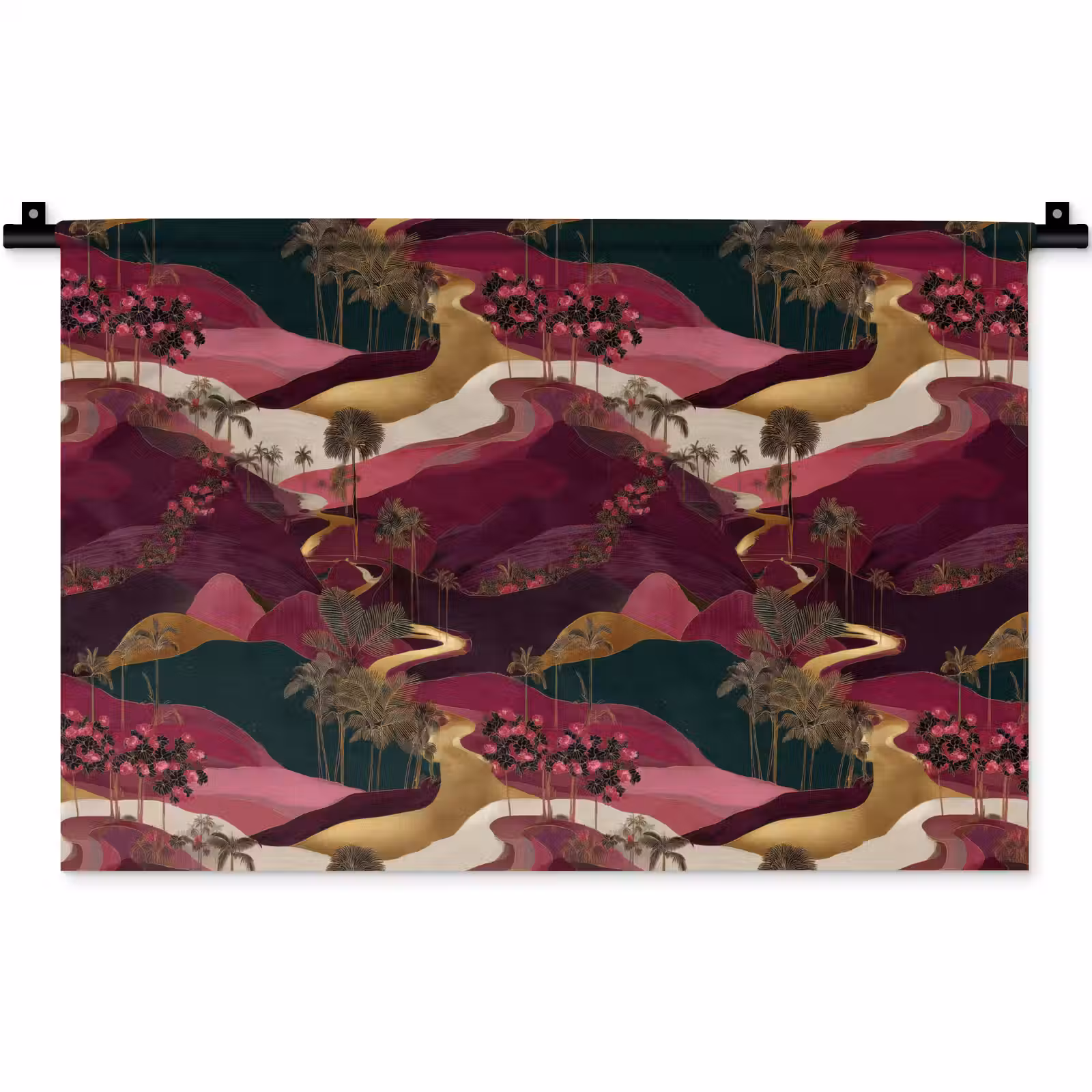 Wandkleed - Magisch - Palmbomen - Goud — 1