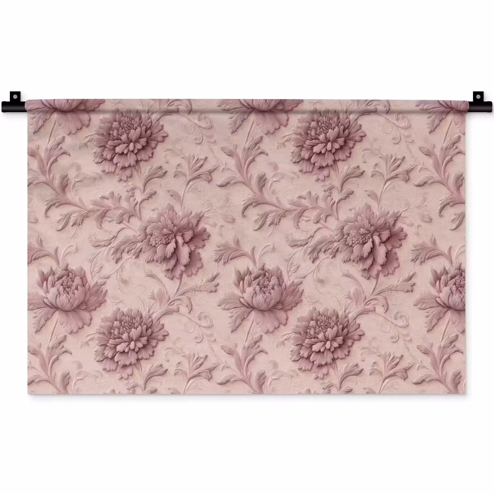 Wandkleed - Reliëf - Pioenrozen - Roze — 1