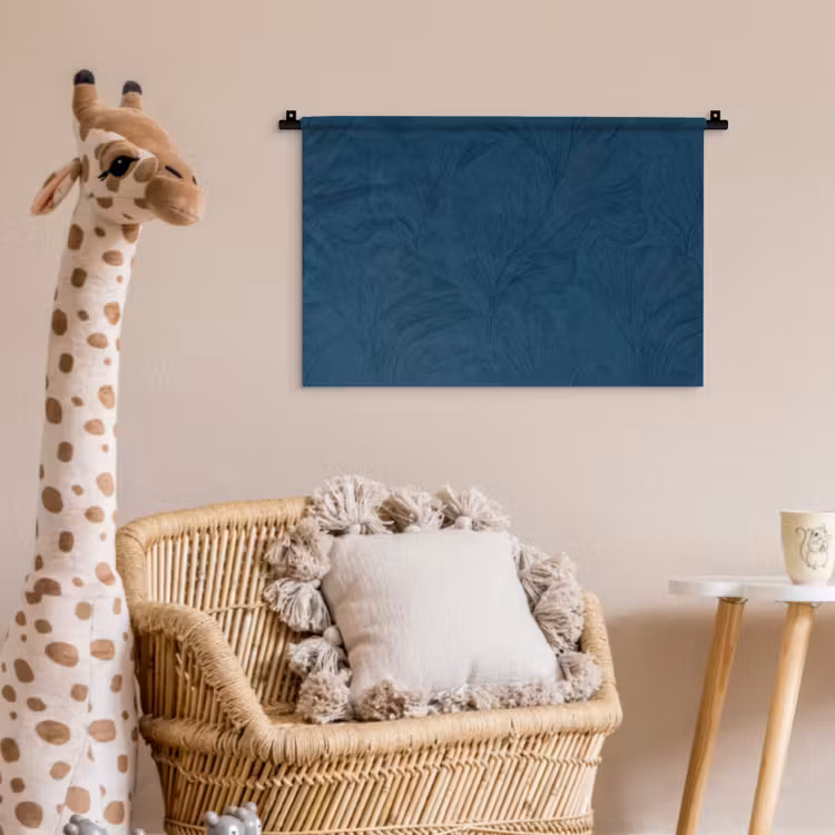 Wandkleed - Abstract - Patroon - Donkerblauw - Elegant — 5