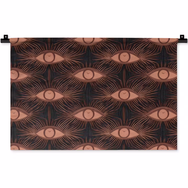 Wandkleed - Boheems - Oog - Bruin — 1