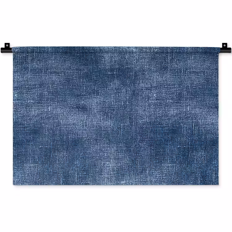 Wandkleed - Linnen - Textuur - Patroon - Denim - Rustiek — 1