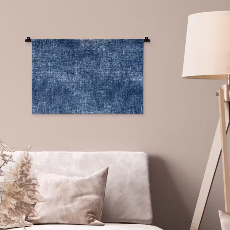 Wandkleed - Linnen - Textuur - Patroon - Denim - Rustiek — 2