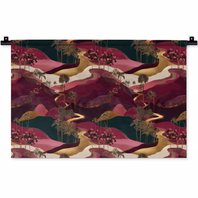 Wandkleed - Magisch - Palmbomen - Goud — 1