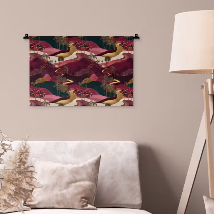 Wandkleed - Magisch - Palmbomen - Goud — 2