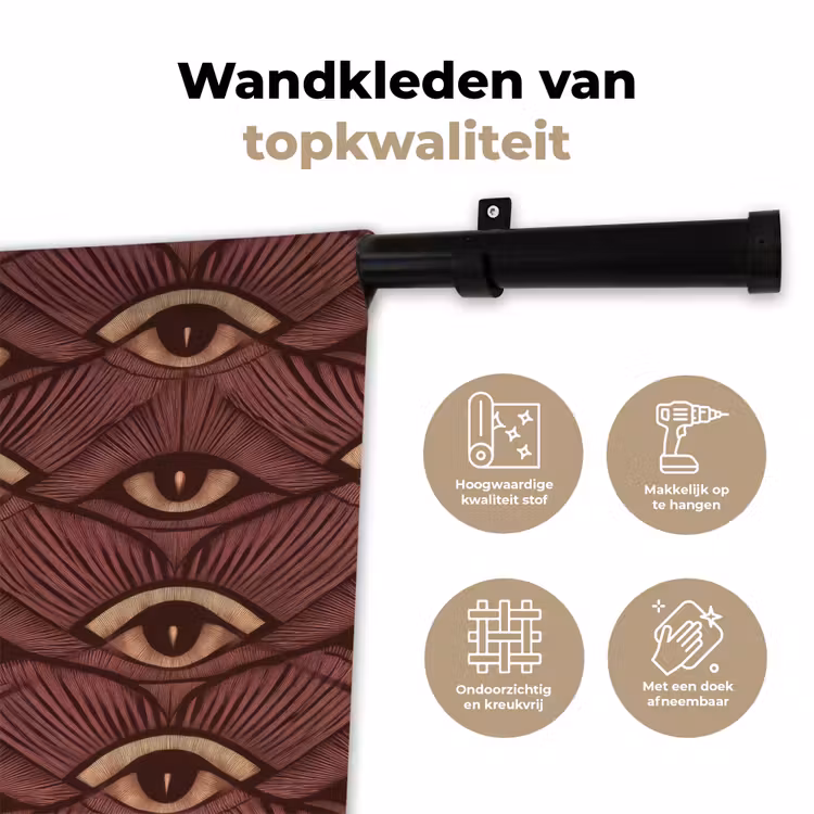 Wandkleed - Mystiek - Ogen - Bruin — 3