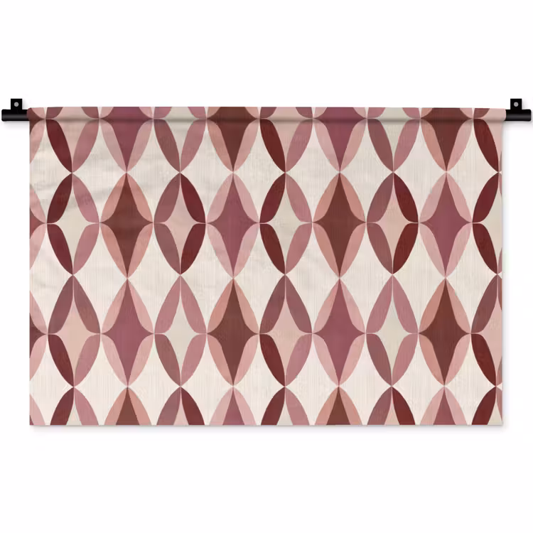 Wandkleed - Ovaal - Textuur - Roze — 1