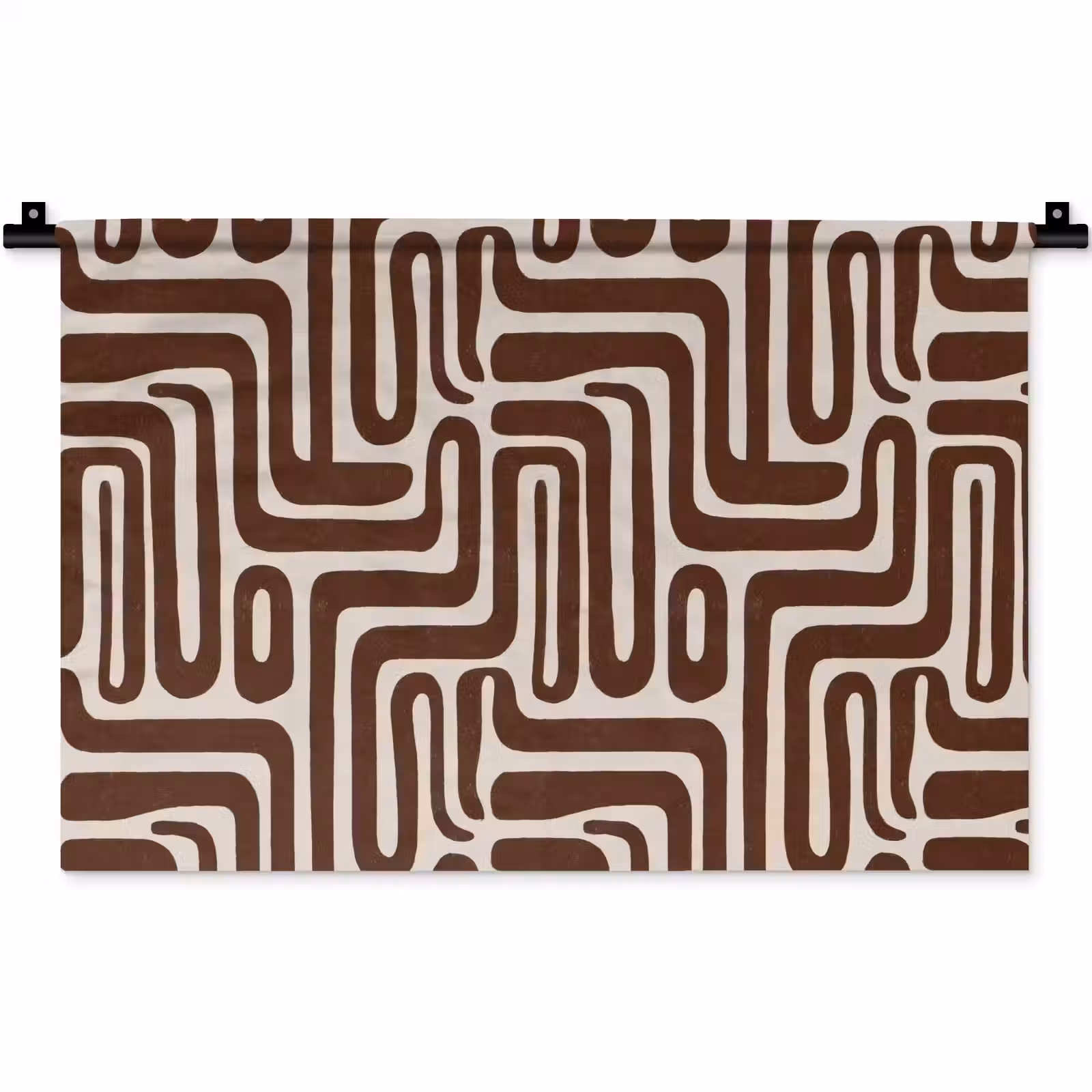 Wandkleed - Abstract - Patroon - Bruin — 1