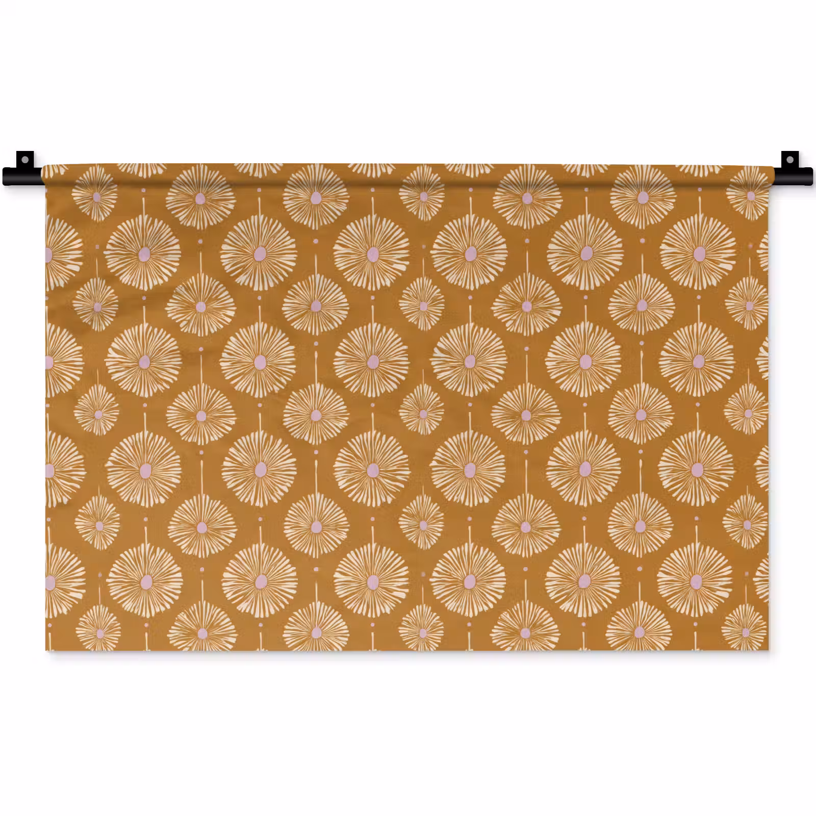 Wandkleed - Bloemen - Modern - Oker — 1