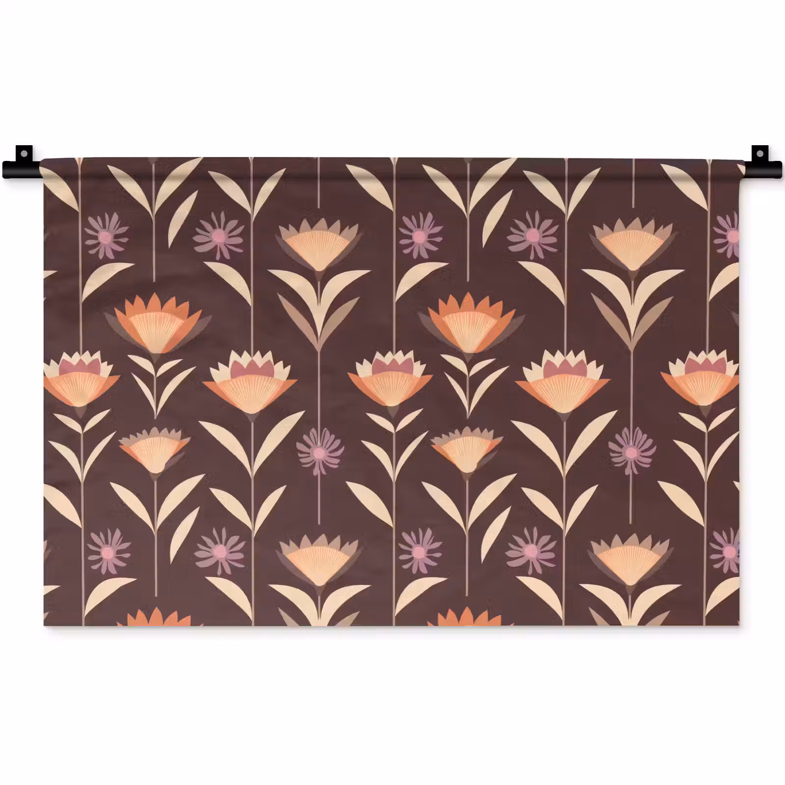 Wandkleed - Elegant - Retro - Bruin — 1