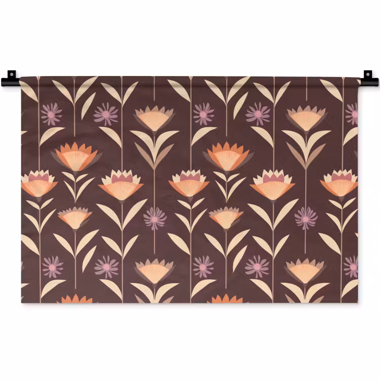 Wandkleed - Elegant - Retro - Bruin — 1