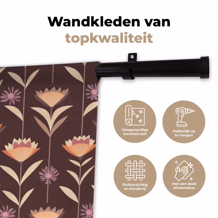 Wandkleed - Elegant - Retro - Bruin — 3