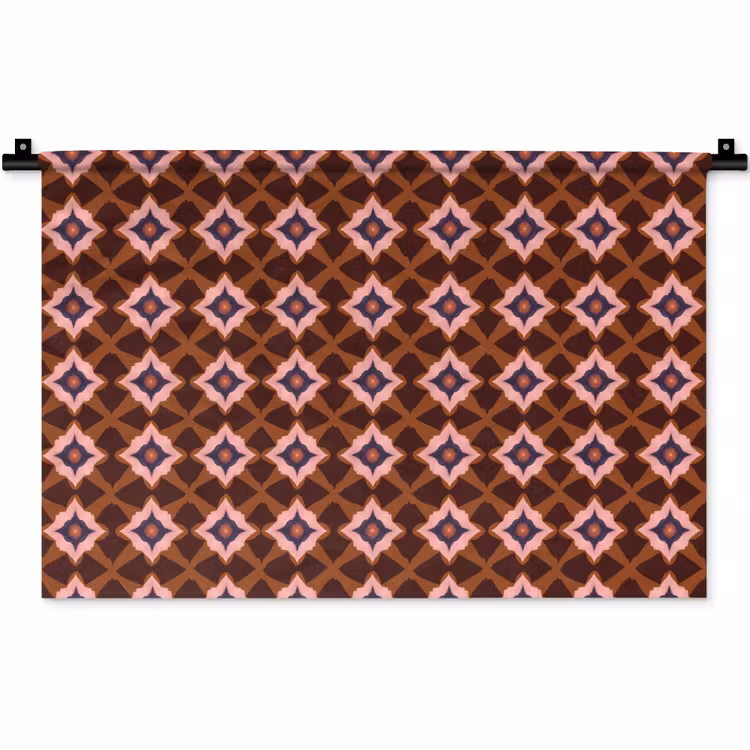 Wandkleed - Geometrisch - Sierlijk - Bruin — 1