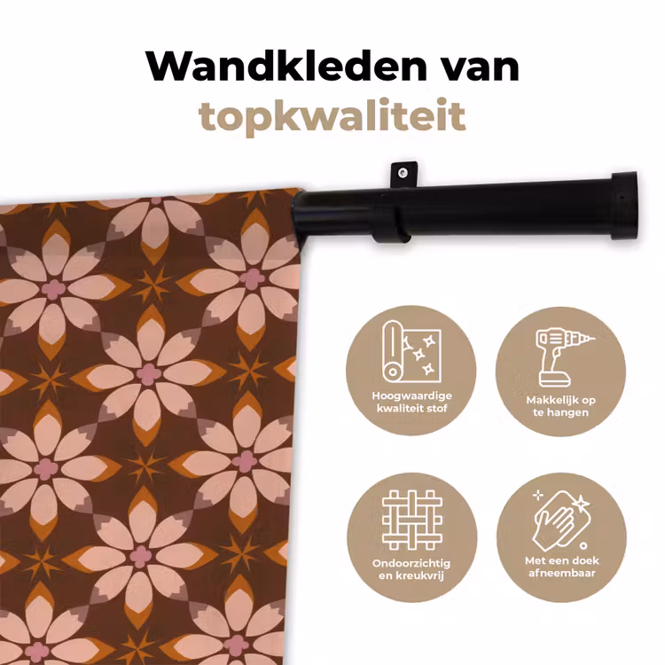 Wandkleed - Klassiek - Retro - Bruin — 3
