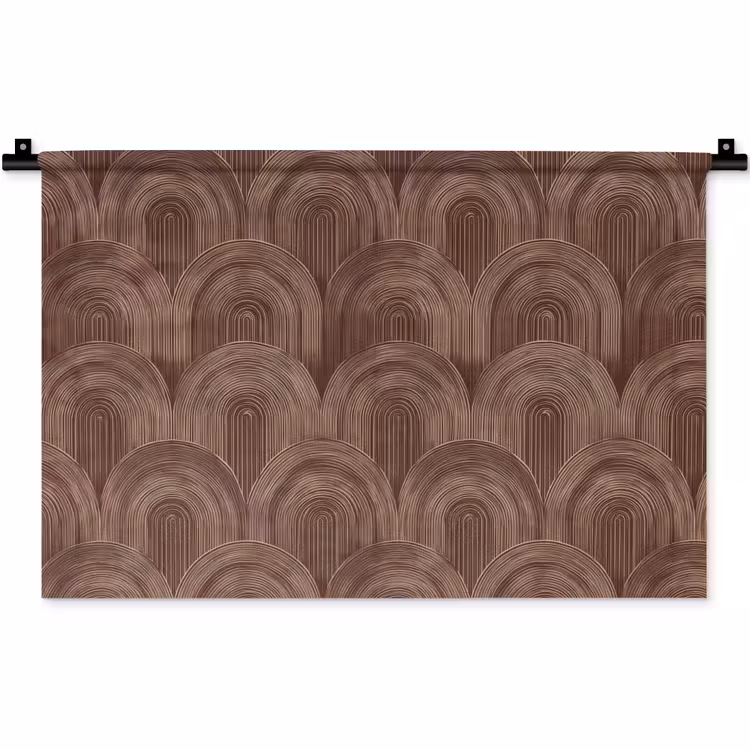 Wandkleed - Ritmisch - Effect - Bruin — 1