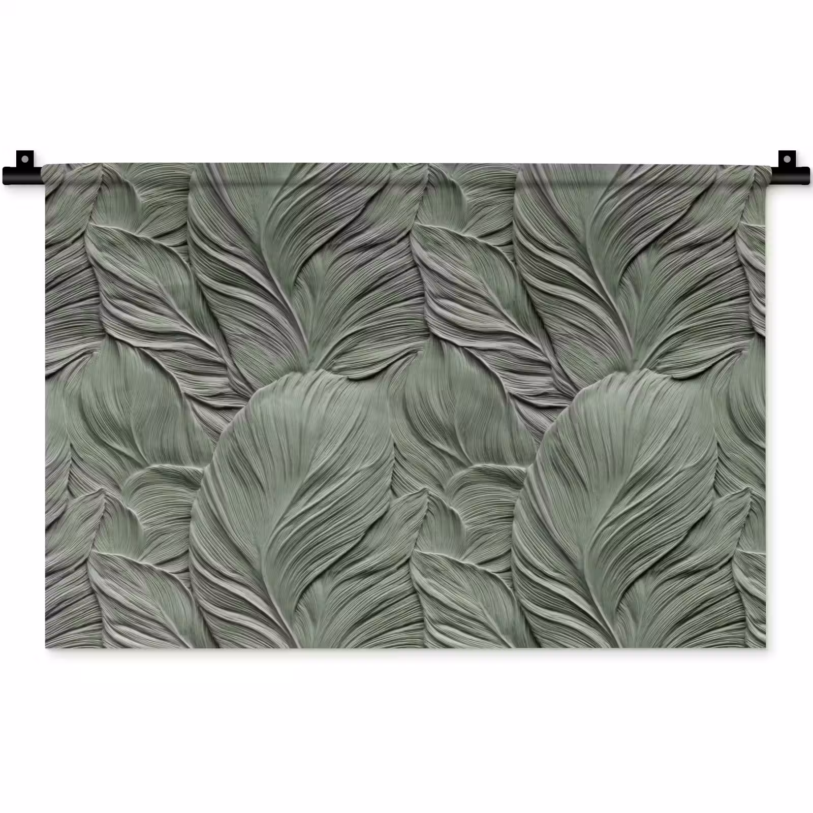 Wandkleed - Bladeren - Textuur - Groen — 1