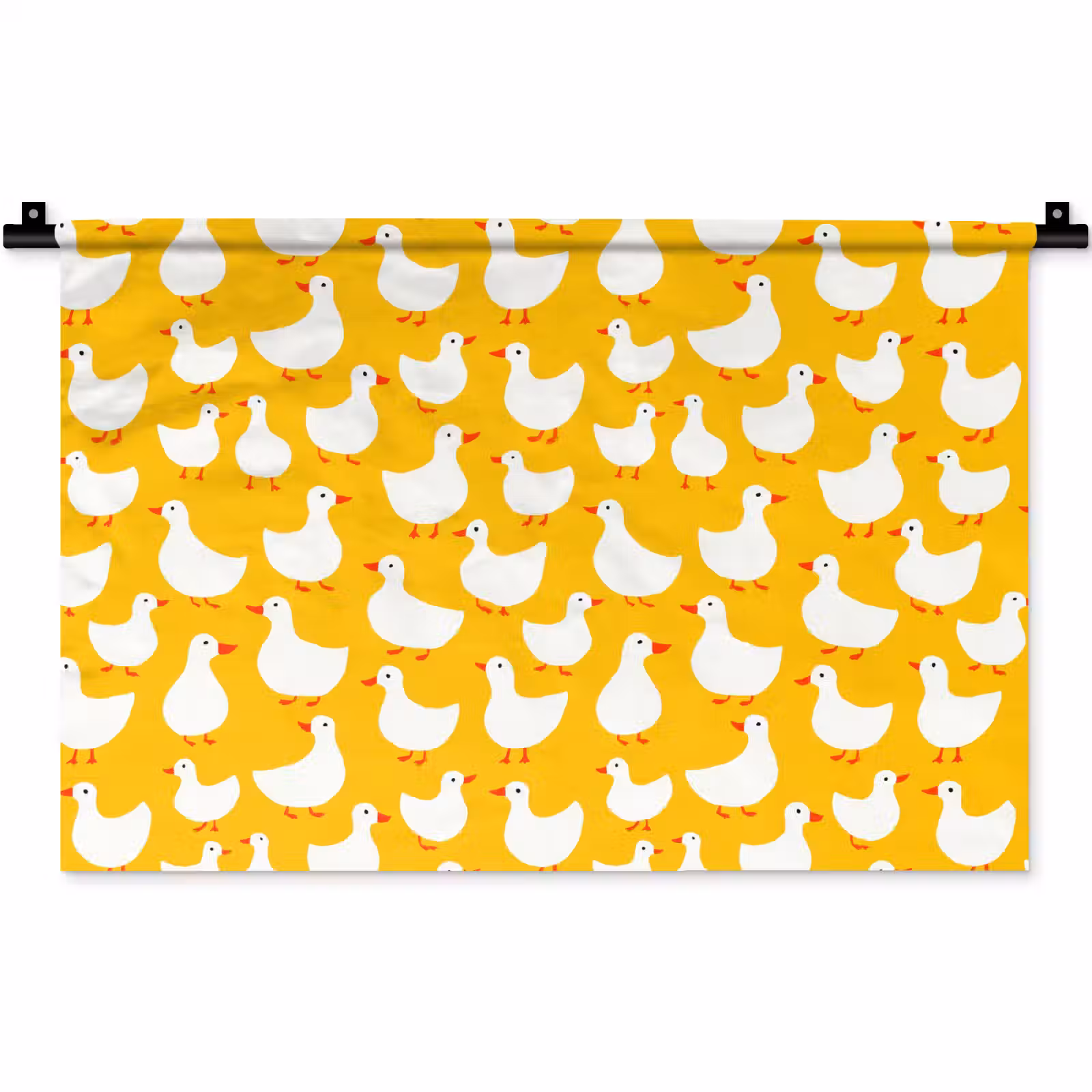 Wandkleed - Eendjes - Patroon - Geel — 1