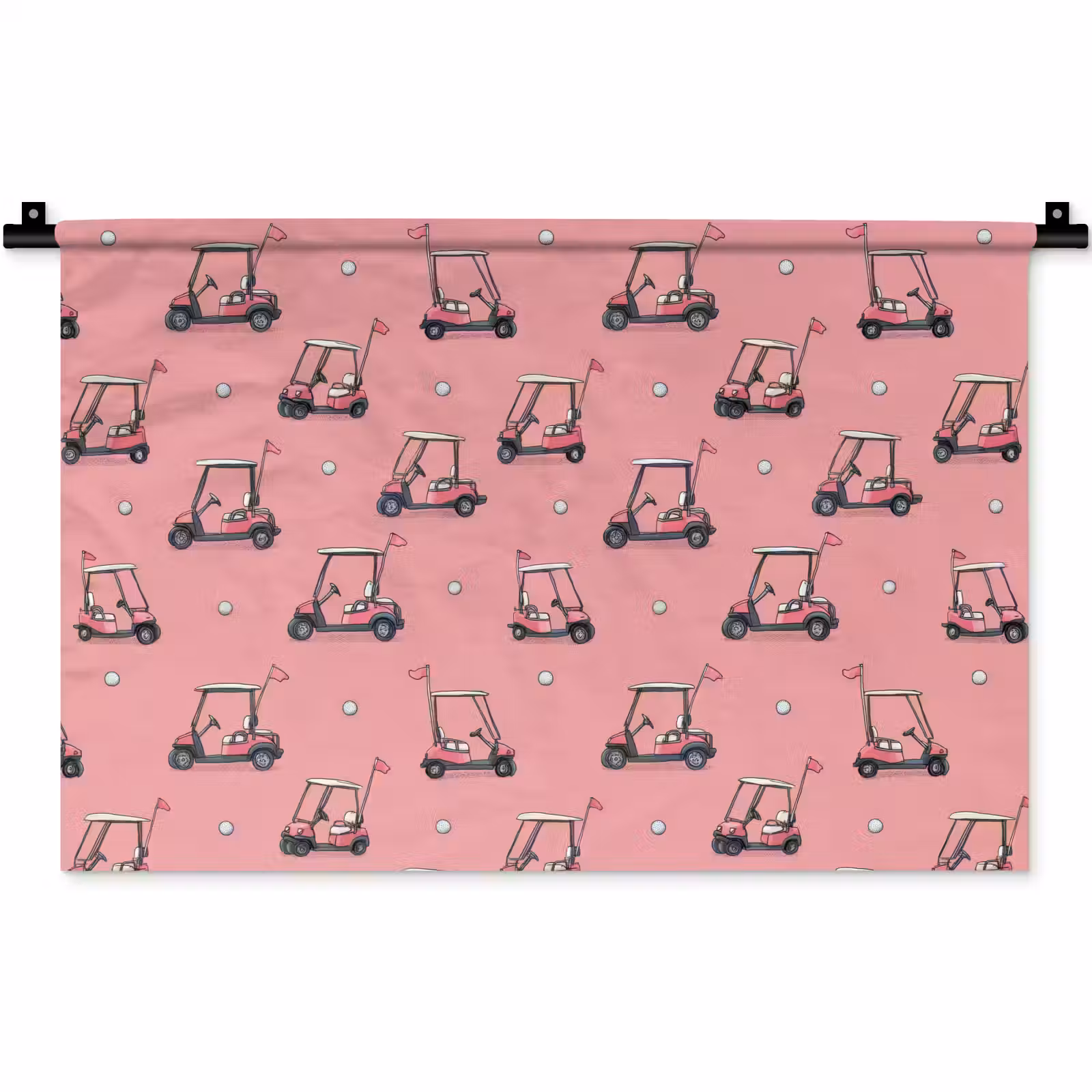 Wandkleed - Golfkar - Retro - Roze — 1
