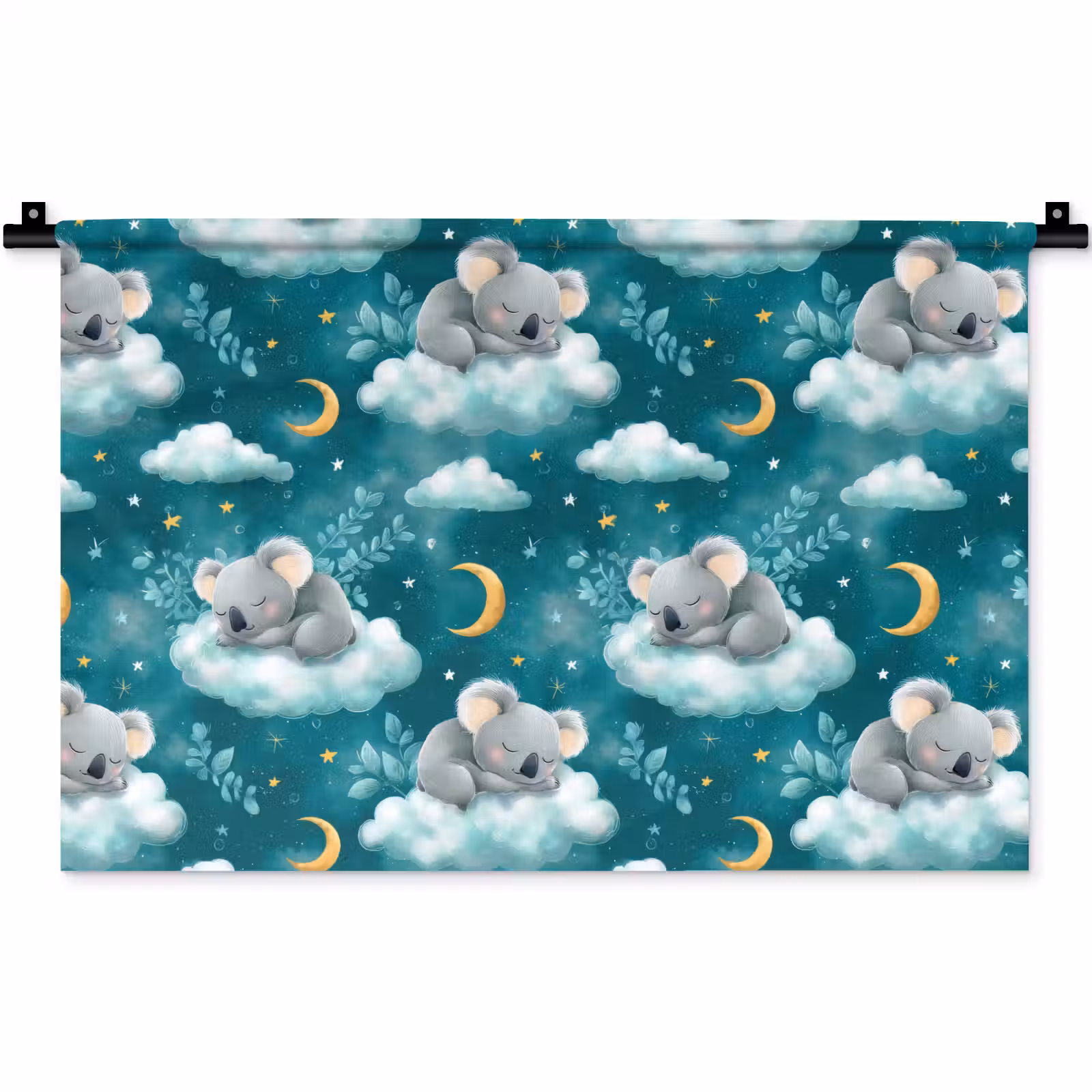 Wandkleed - Koala's - Betoverend - Blauw — 1