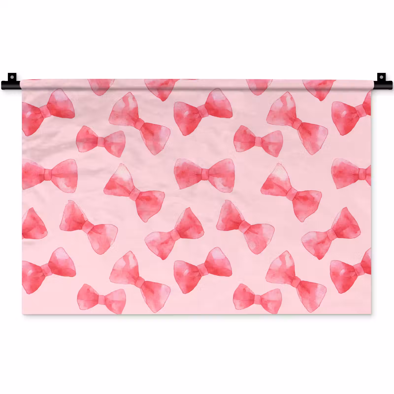 Wandkleed - Strikken - Aquarel - Roze — 1