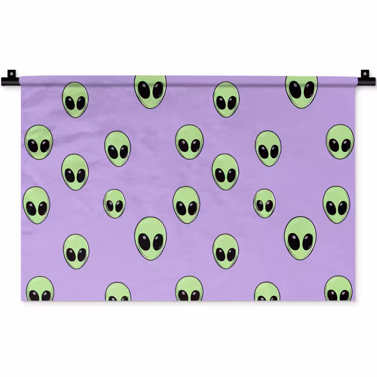 Wandkleed - Alien - Retro - Lila — 1