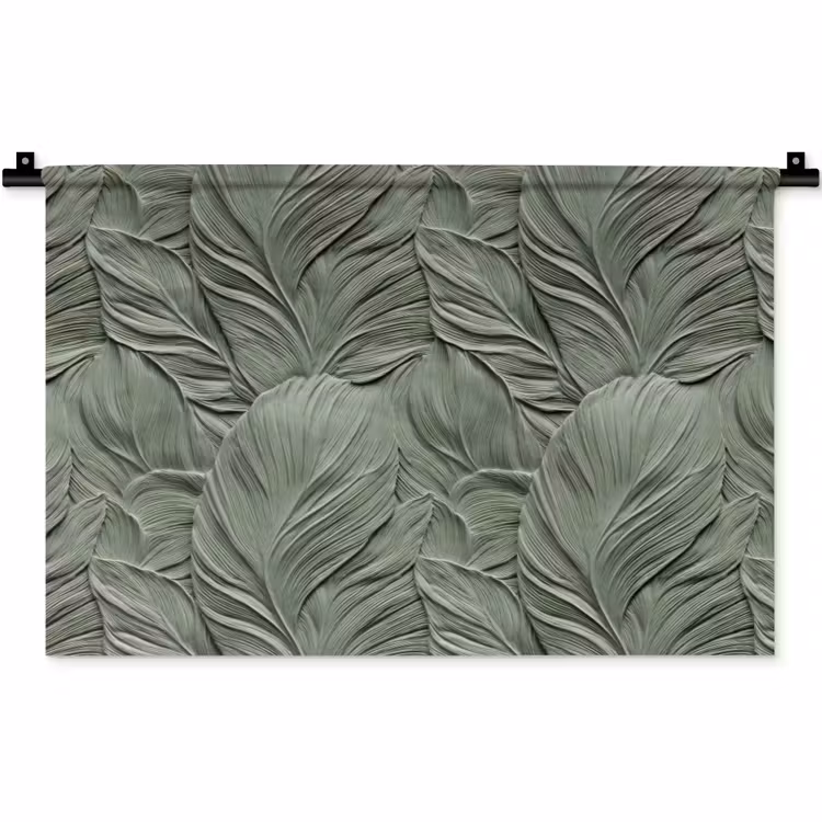 Wandkleed - Bladeren - Textuur - Groen — 1