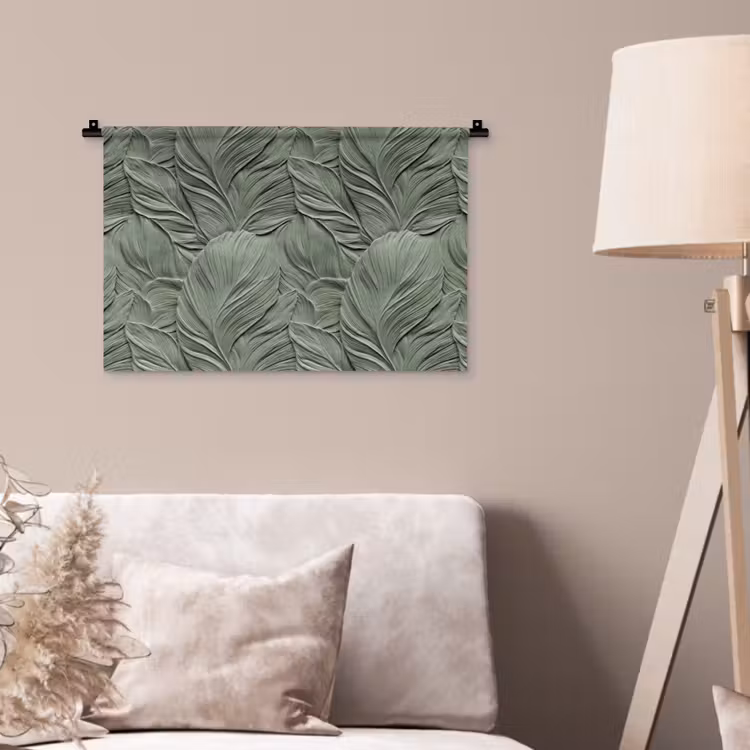 Wandkleed - Bladeren - Textuur - Groen — 2