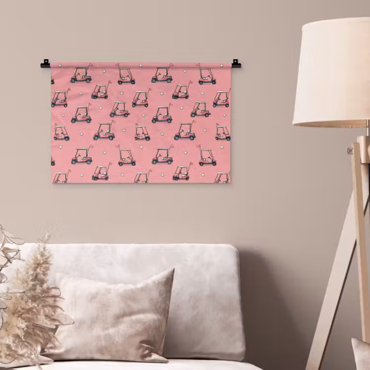 Wandkleed - Golfkar - Retro - Roze — 2