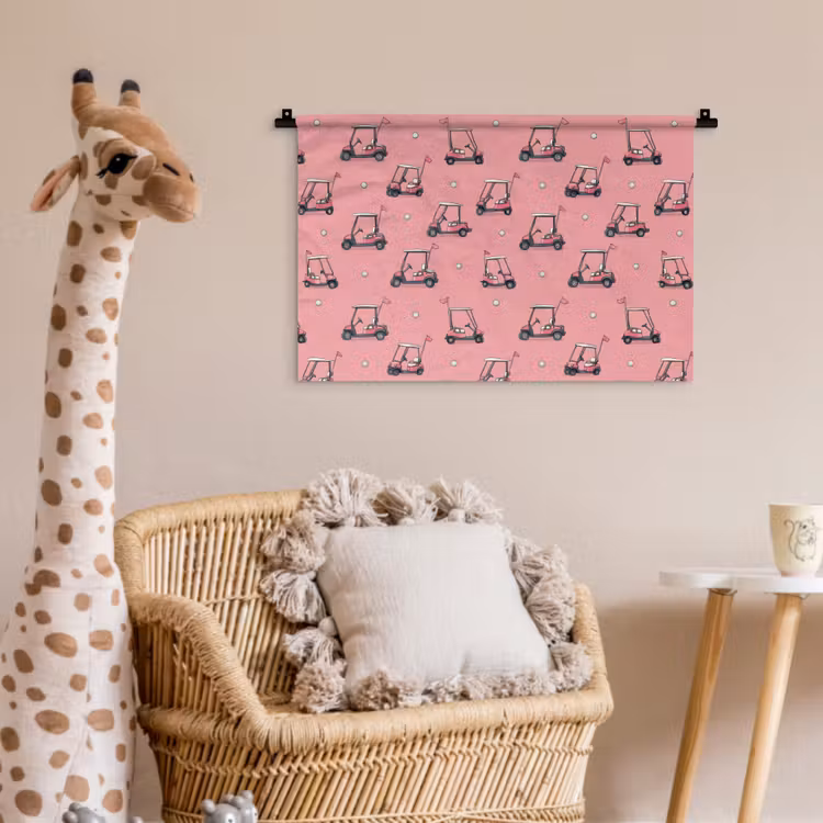 Wandkleed - Golfkar - Retro - Roze — 5