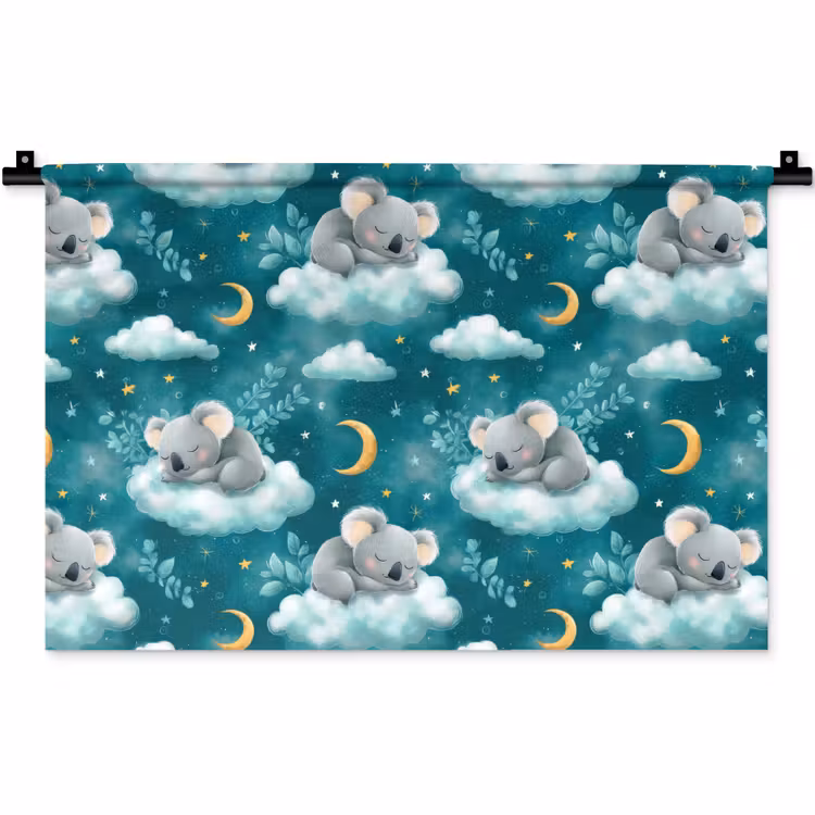 Wandkleed - Koala's - Betoverend - Blauw — 1