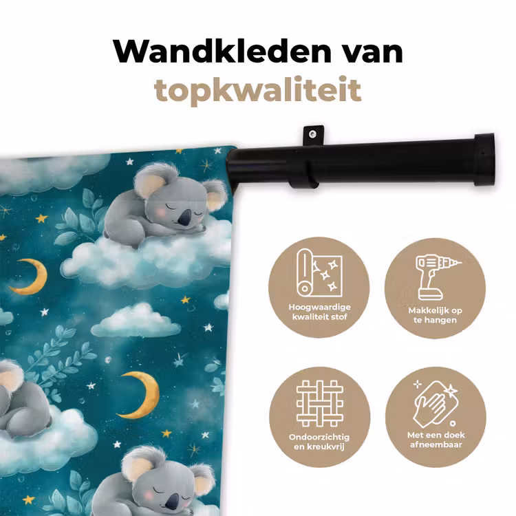 Wandkleed - Koala's - Betoverend - Blauw — 3
