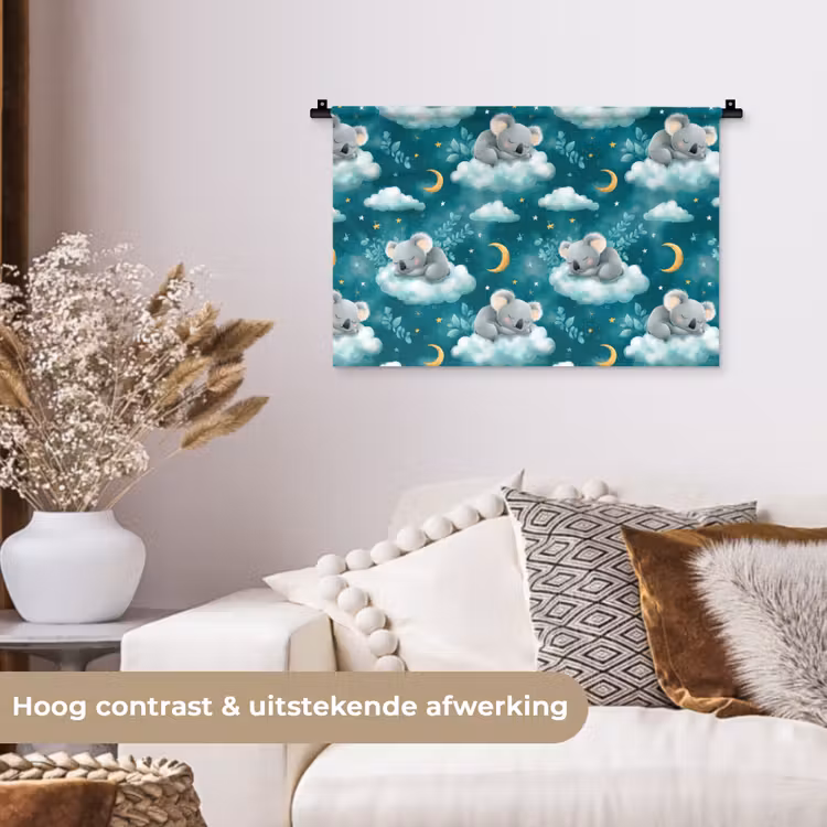 Wandkleed - Koala's - Betoverend - Blauw — 4
