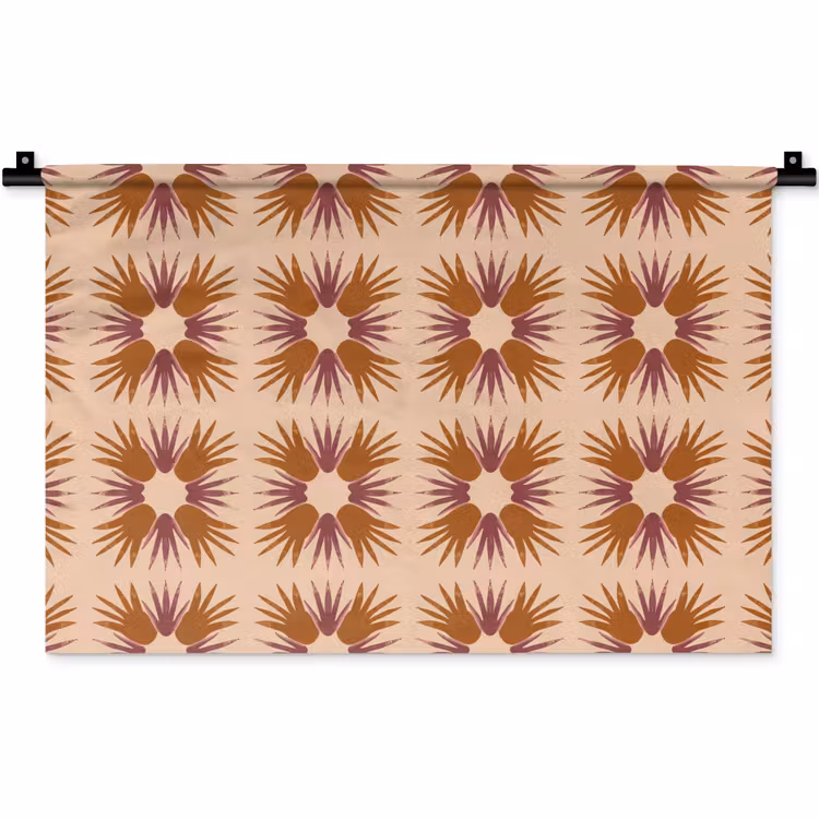 Wandkleed - Ornament - Patroon - Oker — 1