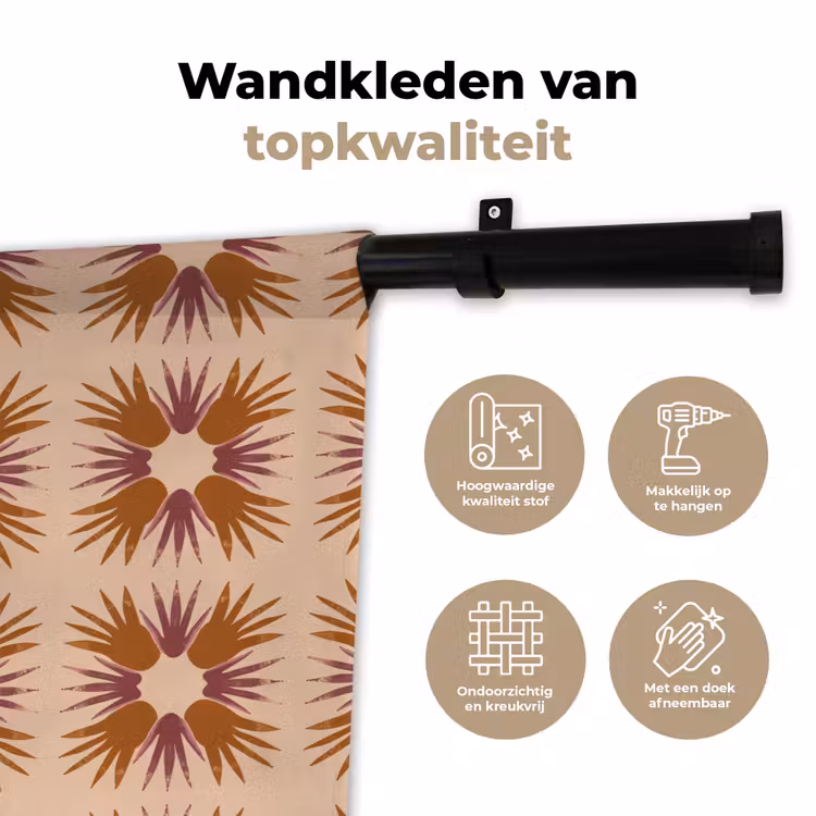 Wandkleed - Ornament - Patroon - Oker — 3