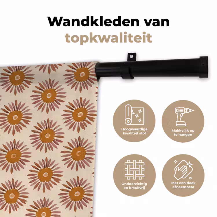 Wandkleed - Patroon - Retro - Bruin — 3