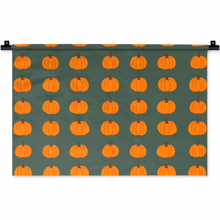 Wandkleed - Pompoen - Patroon - Oranje — 1