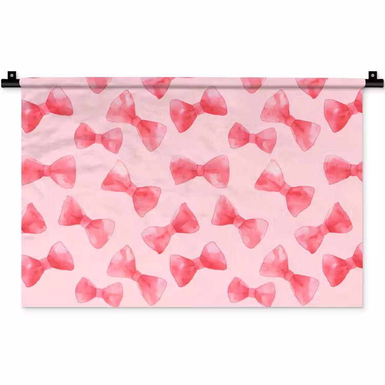 Wandkleed - Strikken - Aquarel - Roze — 1
