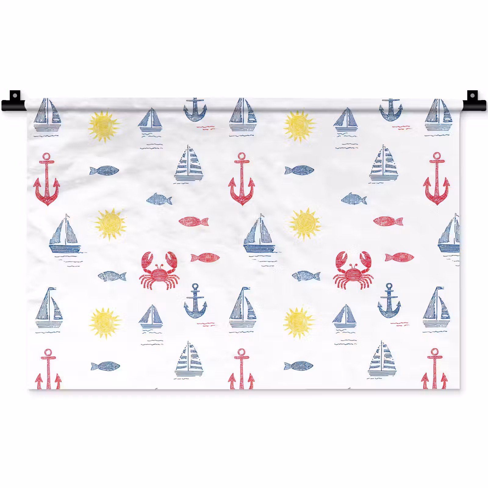 Wandkleed - Nautisch - Illustraties - Kleurrijk — 1
