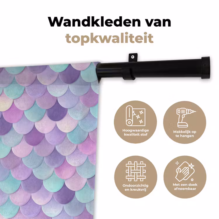 Wandkleed - Dromerig - Zeemeermin - Pastel — 3