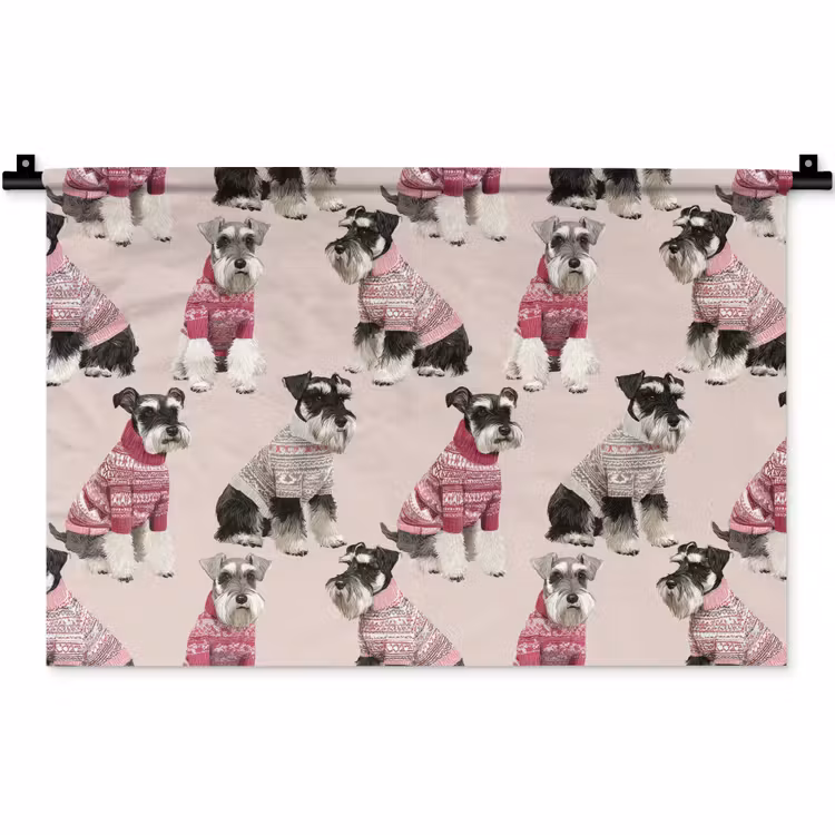 Wandkleed - Honden - Truien - Rood — 1