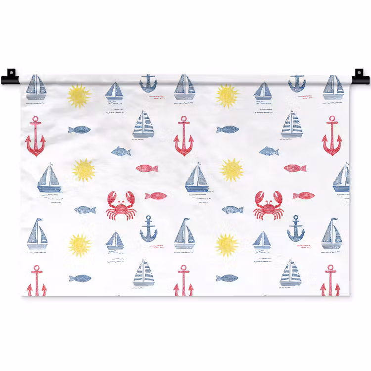 Wandkleed - Nautisch - Illustraties - Kleurrijk — 1