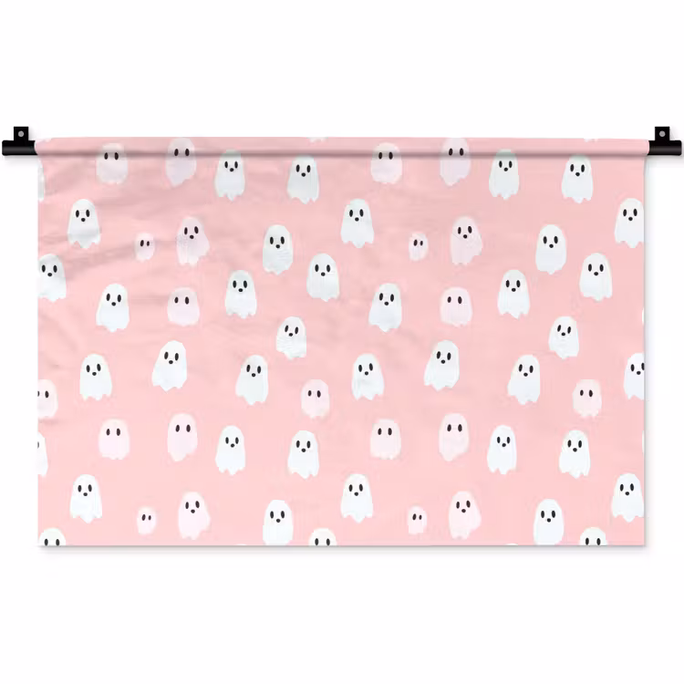 Wandkleed - Spookjes - Patroon - Roze — 1