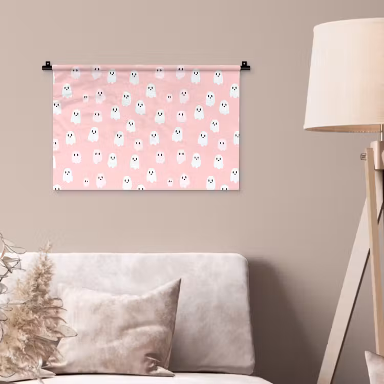 Wandkleed - Spookjes - Patroon - Roze — 2