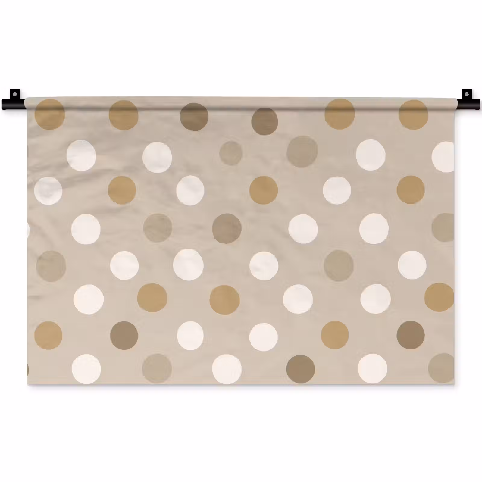 Wandkleed - Polka - Dots - Beige — 1